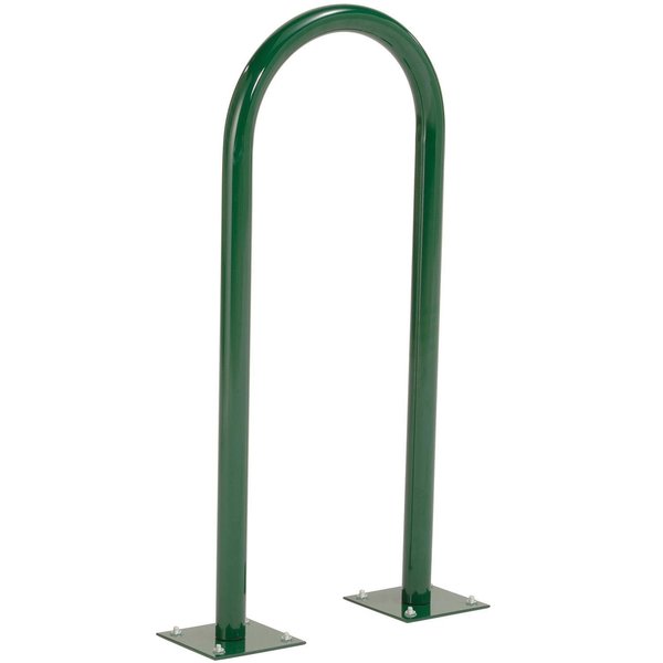 Global Industrial U-Rack Bike Rack, Green, Flange Mount, 2-Bike Capacity 442804MGN